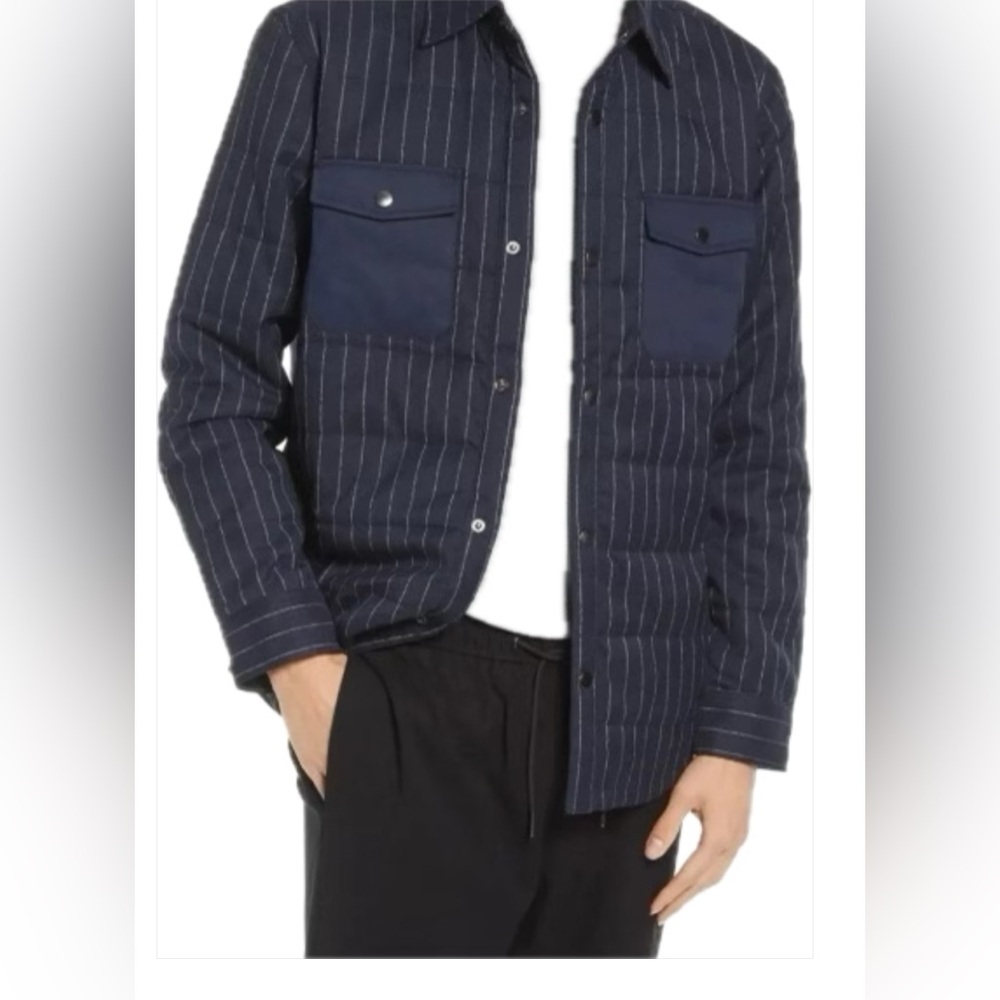 Open Edit Nordstrom Men's Navy Pin Striped Jacket size Large